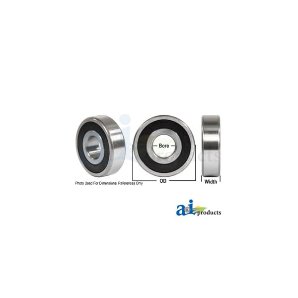 Bearing, Ball; 6000 Series, Flat Edge 2.2" x2.2" x1"